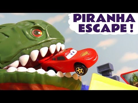 Toy Car Racing with the Hot Wheels Piranha Track and the Funlings