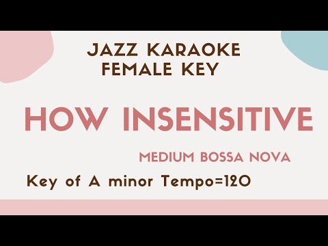 How insensitive - Bossa Nova Jazz KARAOKE (Instrumental backing track) - Jobim