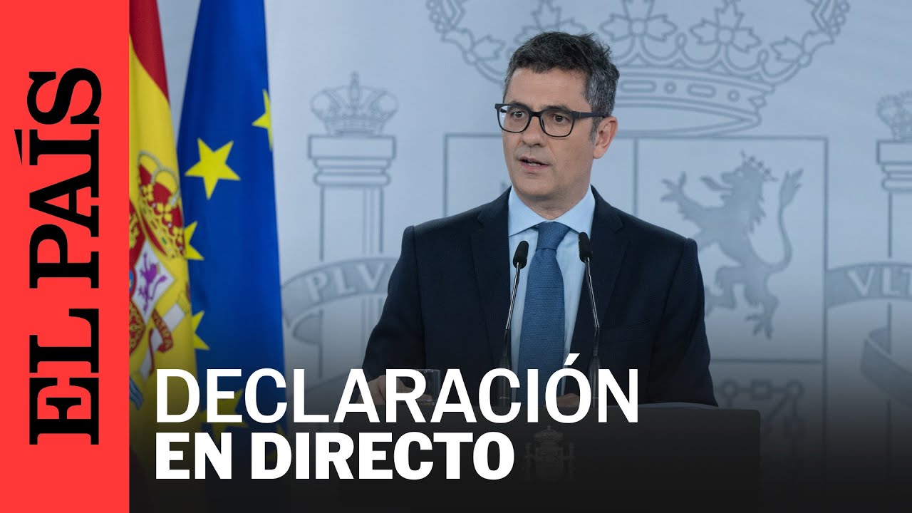 DIRECTO | Bolaños comparece tras la condena al fiscal general del Estado | EL PAÍS