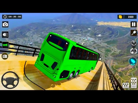 Crazy Bus Stunt Driving Simulator - Impossible Mega Ramp Racing - Android Gameplay
