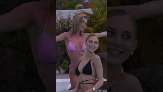 Blonde models at pool party 💕 🎉