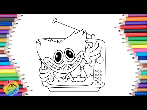 ⚡️ HUGGY WUGGY Coloring Book Page | Poppy Playtime Huggy Wuggy Coloring Page ⚡️