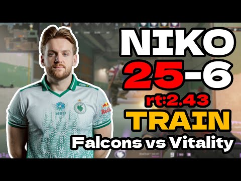 😯NiKo (25-6) rt:2.43 Falcons vs Vitality (train) Esports World Cup 2025 #cs2 #pov