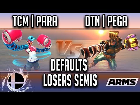 Smash n Splash 4 ARMS: TCM | Para (Spring Man) vs DTN | Pega (Max Brass) Defaults Losers Semis