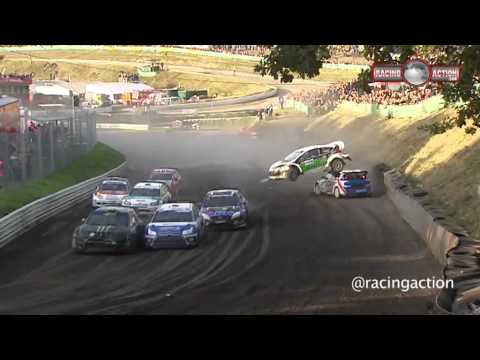 European Rallycross Championship 2012 Round 10 Germany - A Final Supercars - Crash