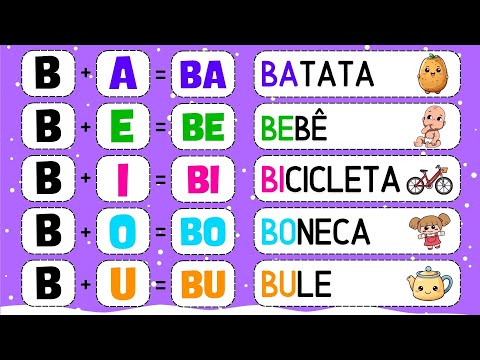 Família Silábica de A a Z para crianças | Silabário | Família Silábica completa | Alfabetização