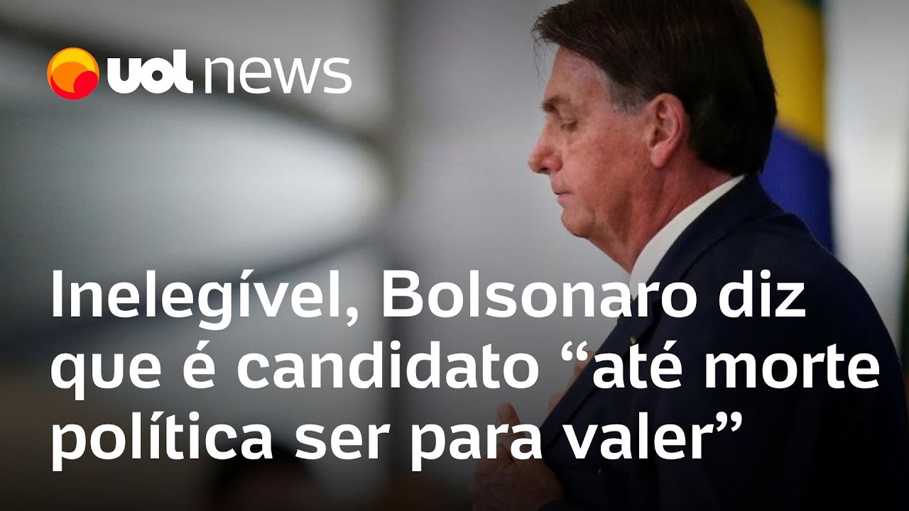 Bolsonaro diz que é candidato 'até morte política ser para valer'; ex-presidente é inelegível