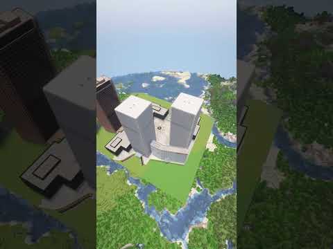 Twin Towers Minecraft Timelapse | #minecraftbuilding #minecraft #twintowers