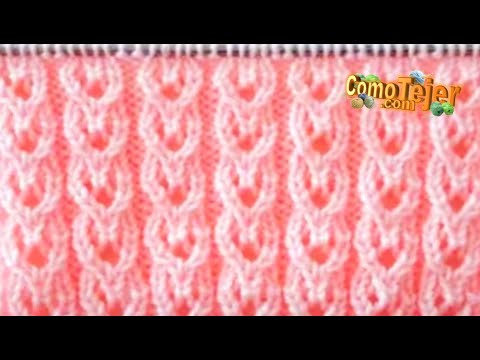 Pretty Lace Stitch The Most Viewed, 2 needles, sticks, tricot, knitting (1029)