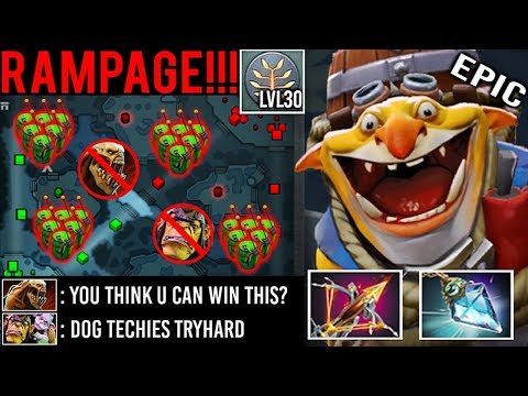 BALLISTA + RAPIER TECHIES RAMPAGE 30 Level Full Bomb -50% CD Crazy Def Enemy Can't Push 7.23 Dota 2