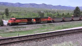 preview picture of video 'BNSF Coal Train , Joint Line, near Louviers.'