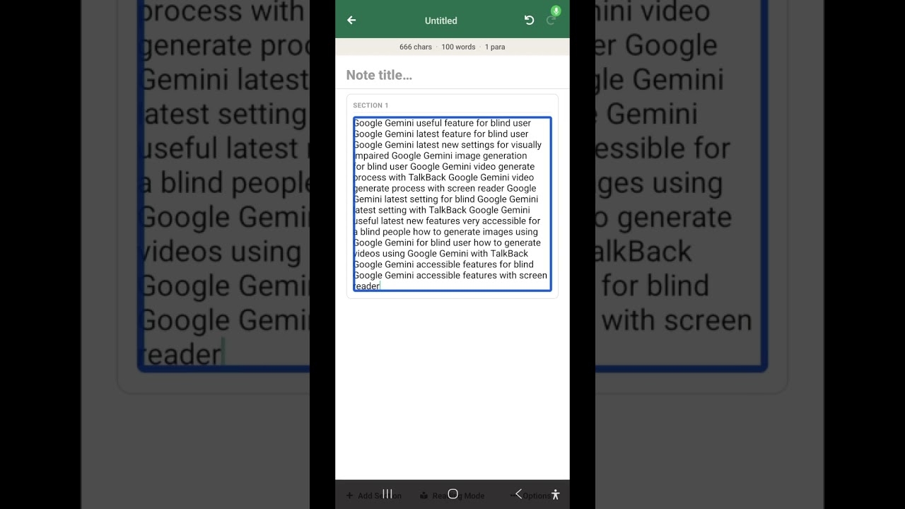Use this Google Gemini new features and settings for blind productivity coding learning and writing