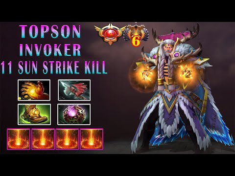 Topson [Invoker] 11 Sun Strike Kills - Dota 2 Pro Highlights