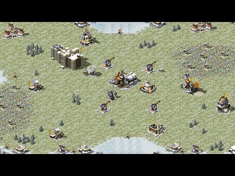 Red Alert 2 | Yuri's Revenge | 7 vs 1 | Snow Surrounded Defence Circle Map Extra Hard AI