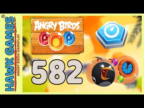 Angry Birds Stella POP Bubble Shooter Level 582 - Walkthrough, No Boosters