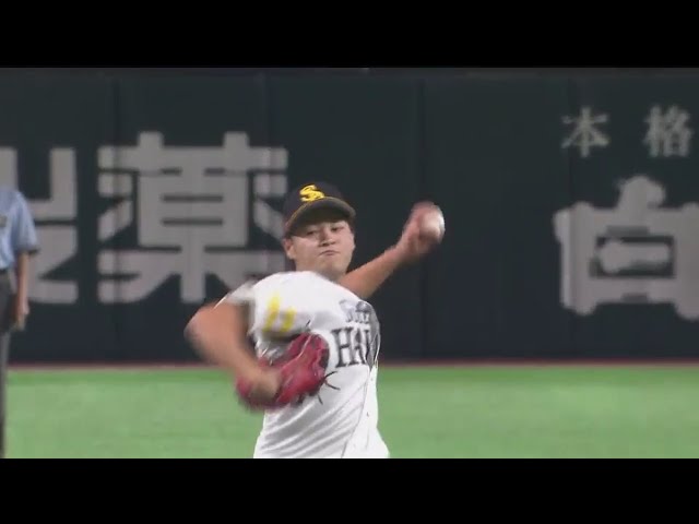 【8回表】ホークス・笠谷 プロ初登板&初奪三振で本拠地のファンから大歓声!! 2017/8/23 H-L