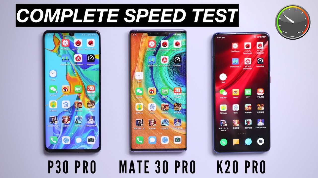 Huawei Mate 30 Pro SPEED TEST vs P30 Pro / K20 Pro