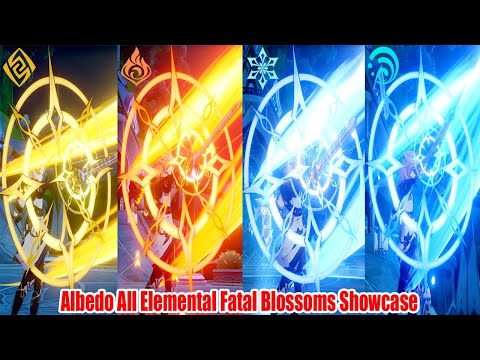 Albedo All Fatal Blossoms Coloring - 300k Nuke & 115k Elemental Skills DMG Satisfying Show