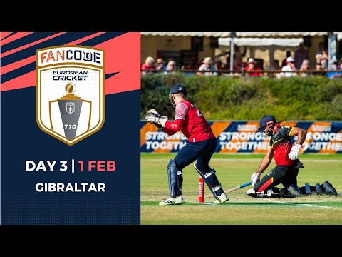 🔴  FanCode European Cricket T10 Gibraltar | Night 3 | T10 Live Cricket