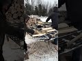 #frozen #firewood splits so nice with the #spinning #wedge #maine #winter