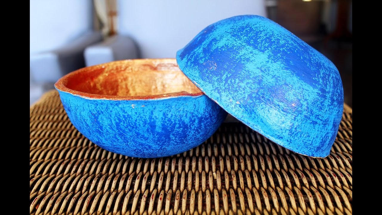 Aprenda como fazer uma cumbuca de papel machê!