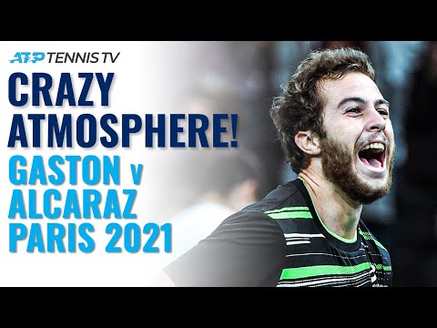 THIS ATMOSPHERE 😳  Hugo Gaston vs Carlos Alcaraz Drama | Paris 2021
