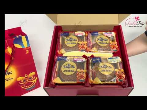 Hộp 4 Bánh Trung Thu KIDO Sum Vầy (Hộp Xanh)