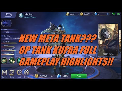 NEW META! OP TANK HERO KUFRA FULL GAMEPLAY HIGHLIGHTS BY: RRQ.TUTURU