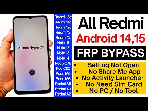Redmi/Poco/MI HyperOS FRP Bypass | No SIM, No Second Space Needed | Google Account Lock Removal