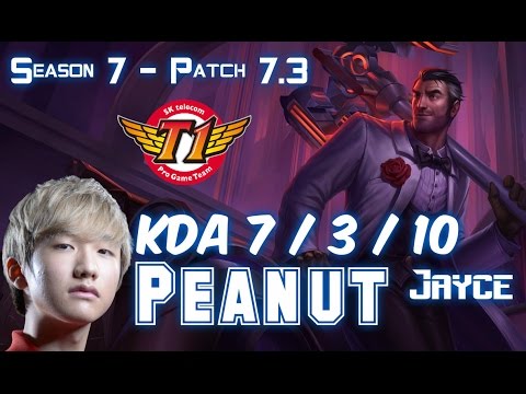 SKT T1 Peanut JAYCE vs CORKI Mid - Patch 7.3 KR Ranked