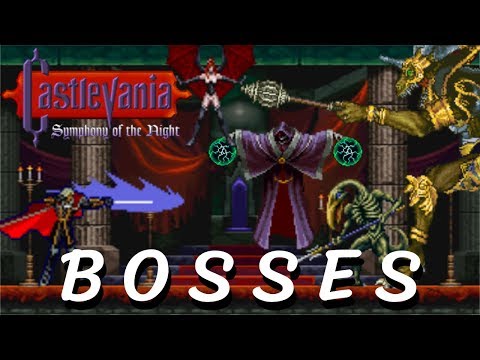 Castlevania: Symphony of the Night - All Bosses [No Damage]