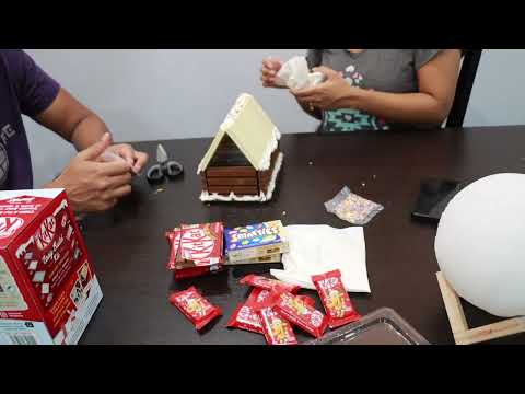 Trying the COSTCO KITKAT Cabin - Gingerbread House