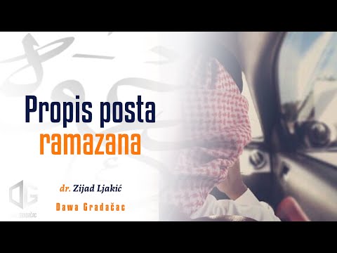 PROPIS POSTA RAMAZANA - dr. Zijad Ljakić