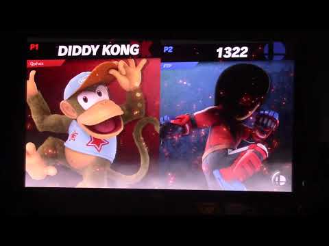 Qphex (Diddy Kong) vs. FireThePyro (Mii Brawler) - Losers Top 32 - Orbitar 77