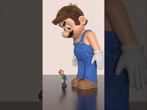 Mini Mario vs GIANT Mario who wins?! 😲