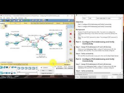 4.1.3.5 Packet Tracer - Configuring IPv4 and IPv6 Interfaces