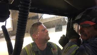 Peterbilt Model 367 windshield install