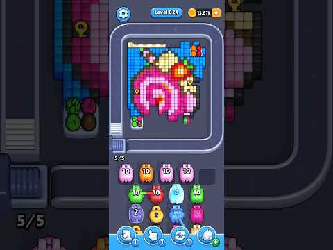 Pixel Flow Level 624 Walkthrough