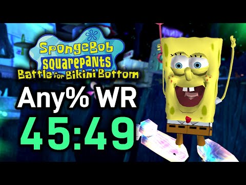 The First 45 Any% Speedrun - SpongeBob: Battle for Bikini Bottom