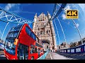 LONDON BUS RIDE ⁴ᴷ⁶⁰ SCENIC BUS ROUTE TOWER BRIDGE TOWER OF LONDON THAMES CITY LIVERPOOL ST