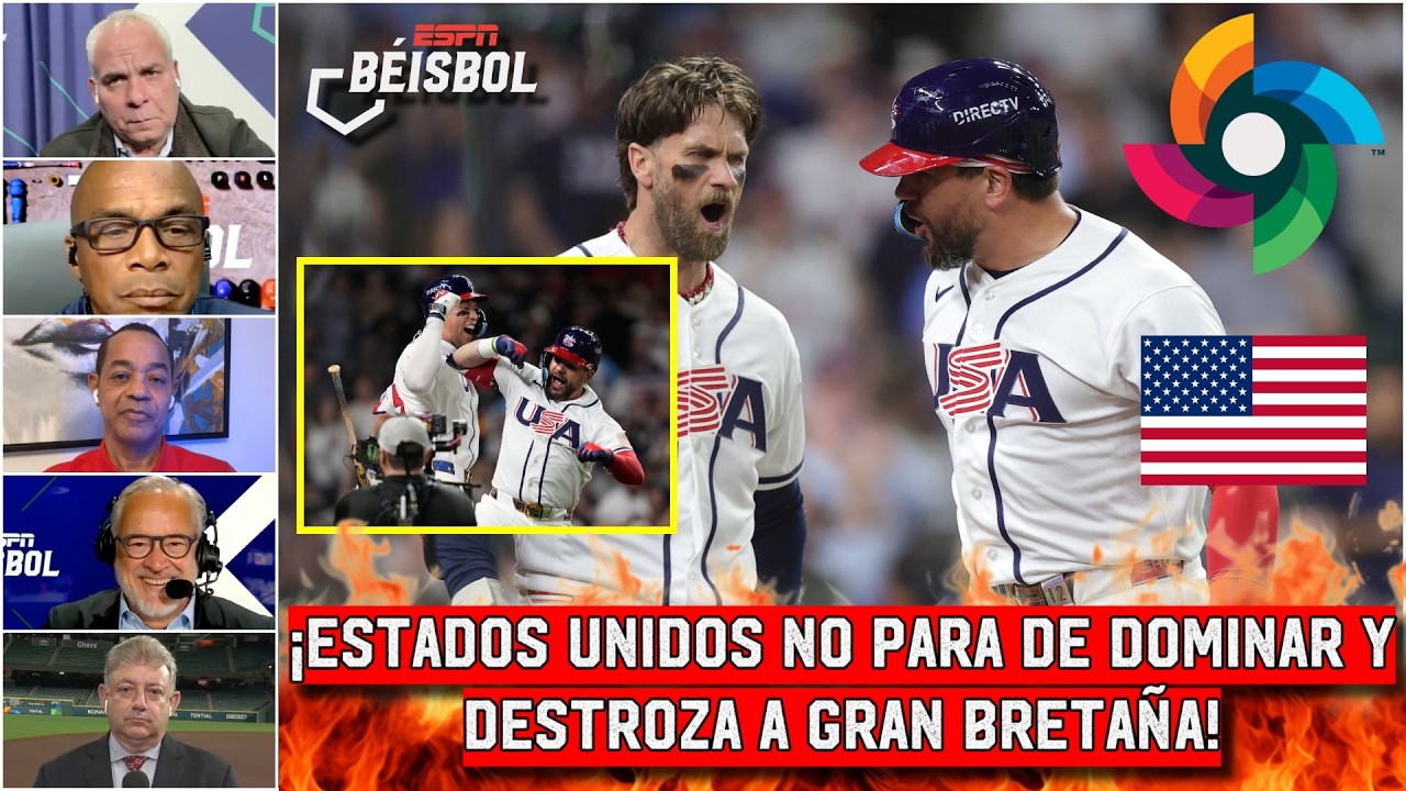 ESTADOS UNIDOS MOSTRÓ TODO SU PODER ante GRAN BRETAÑA y DOMINA en el CLÁSICO MUNDIAL | ESPN Beisbol