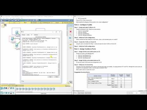 PKT 3.2.1.7 -  Configuring VLANs (NET 126 - Cisco Academy Routing and Switching Essentials)