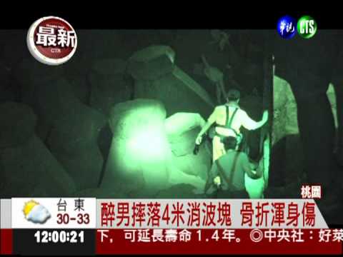 漁港邊散心! 醉漢摔落防波堤骨折