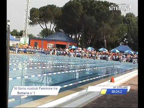 Serie 1 dei 50 Dorso  Assoluti Femmine Master - 11 Memorial Andrea Bettiol