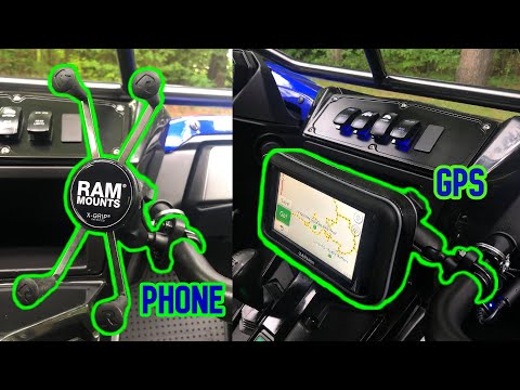 RAM MOUNTS X-GRIP PHONE MOUNT AND AMAZON GPS CASE | Best Off-road Phone/GPS Mount | YXZ SXS UTV