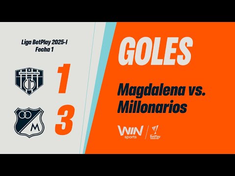 Unión Magdalena vs. Millonarios (goles) | Liga BetPlay Dimayor 2025-I | Fecha 1