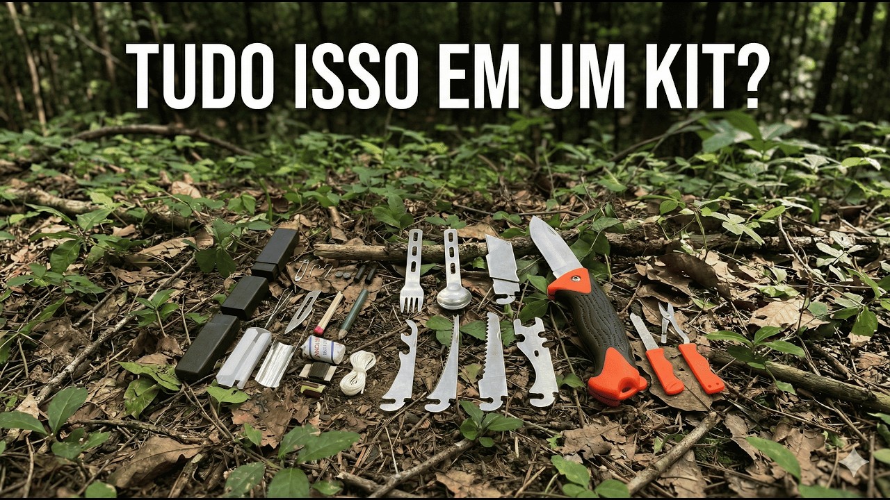 Kit multifunção Azteq Bush com vários acessórios de sobrevivência