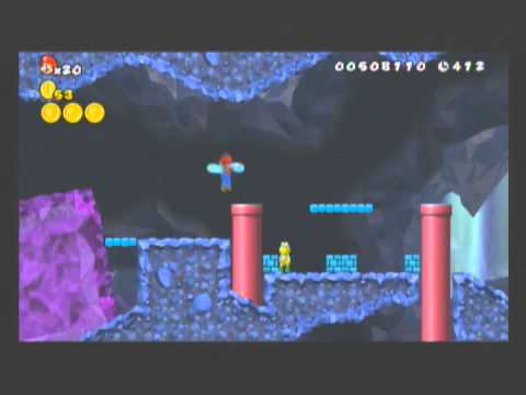 New Super Mario Bros Wii. World 1-2 ONLY SPIN JUMPING