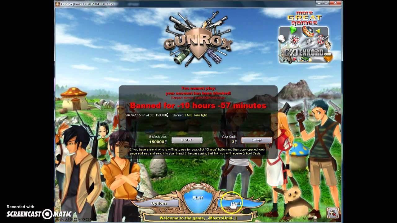 Gunrox ban glitch error