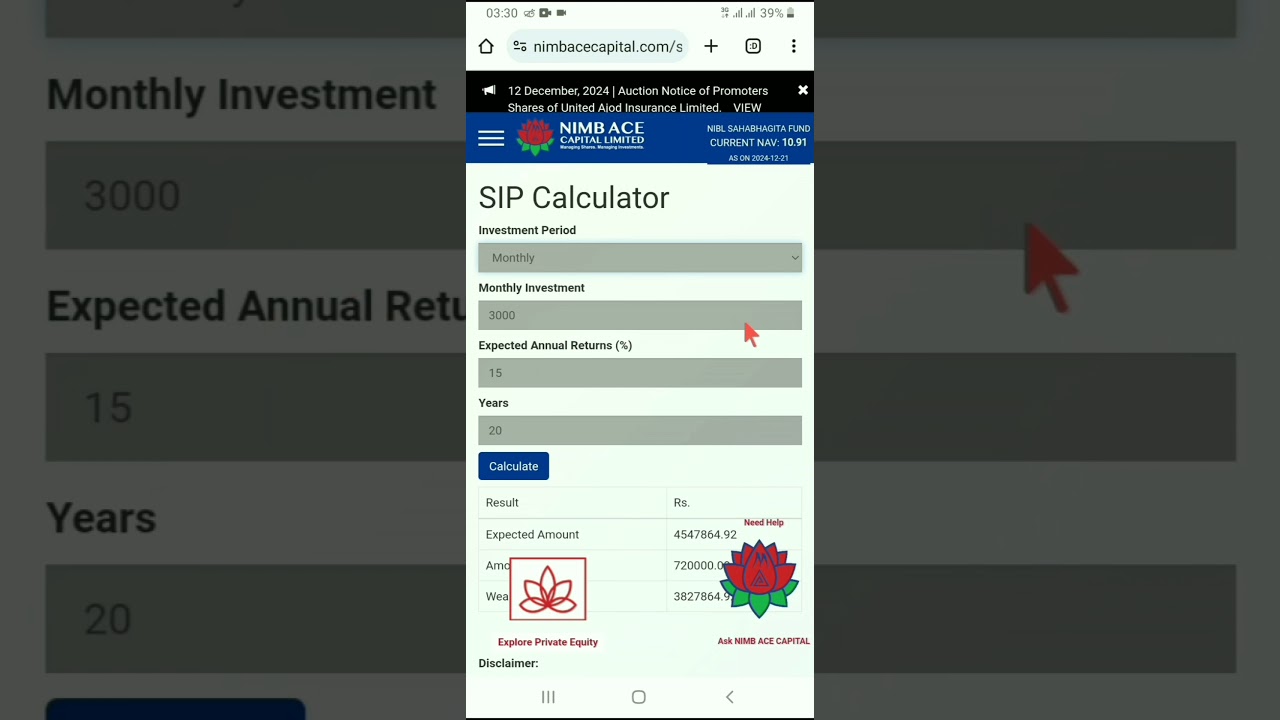 SIP calculator in nepal / How to calculate investment  amount and return by using SIP calculator |